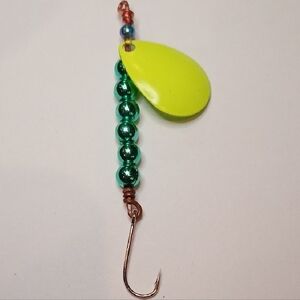 Hand Made Green and Yellow Fishing Lure